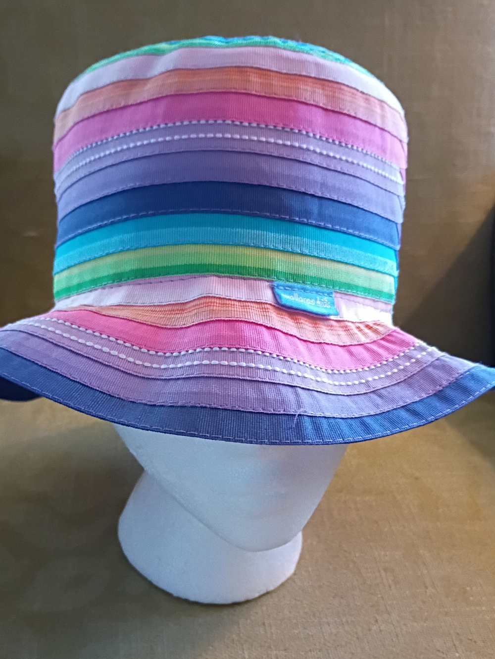 Wallaroo-Colorful Rainbow Striped Kids Bucket Hat--Lids For Kids
